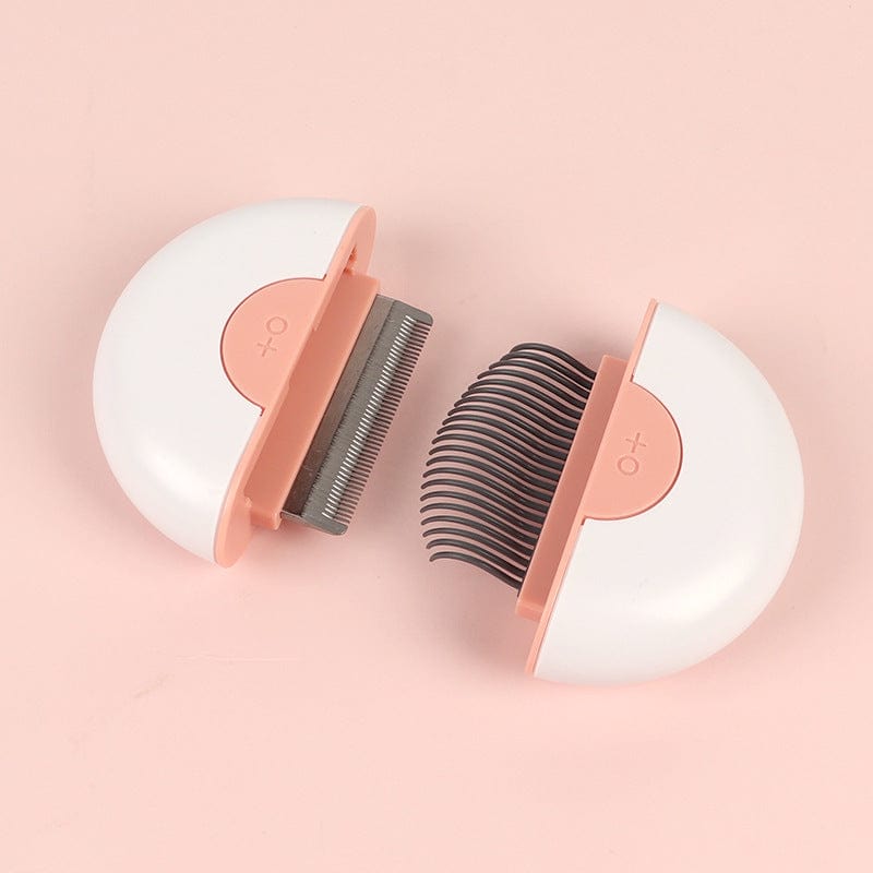 Katzenhaarbürste REISE Kompakter Fellpflegekamm für alle Felltypen Pink / Long Hair