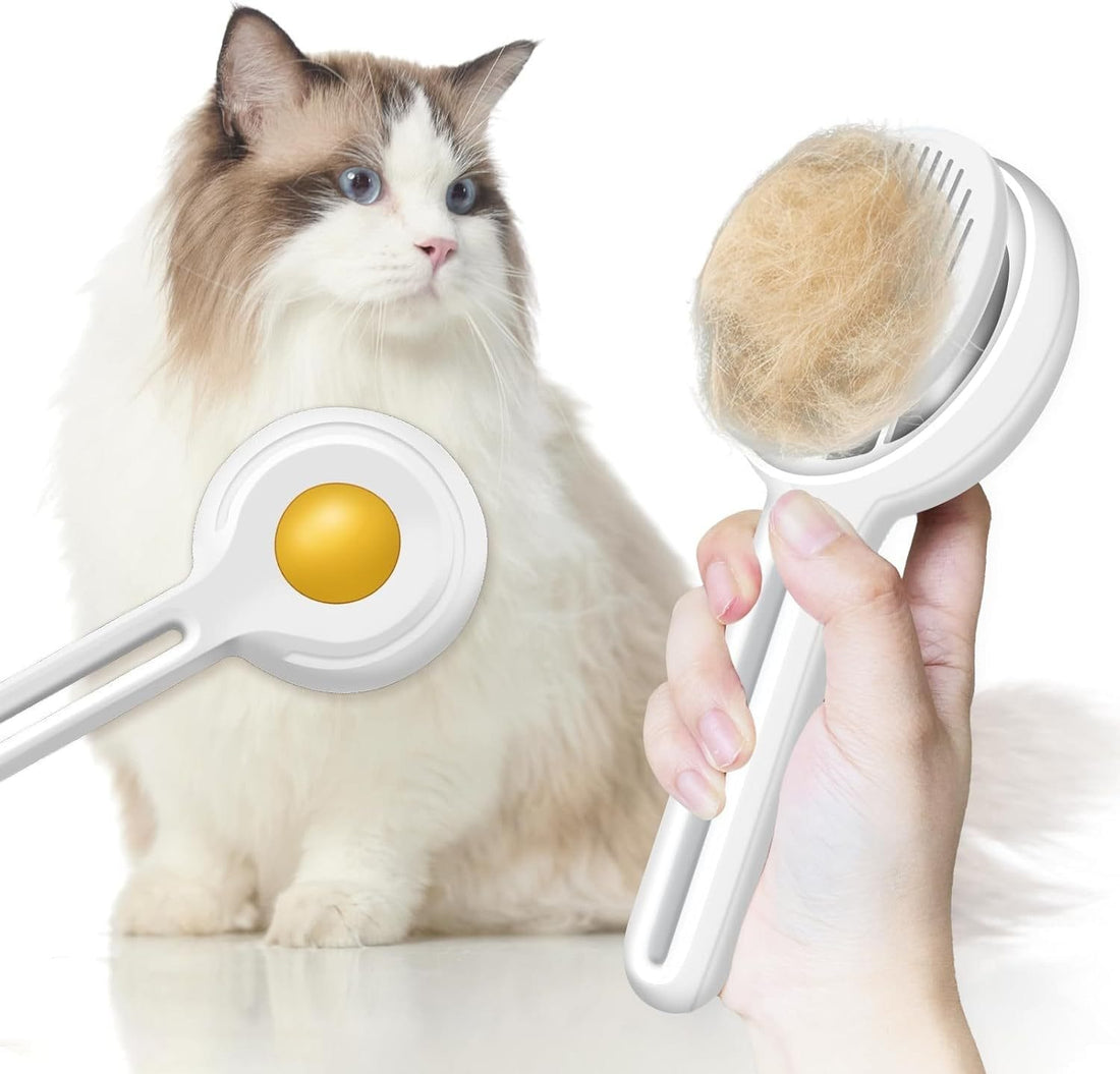 Katzenhaarbürste YOLK Katzenhaarbürste mit Entfernungsbutton – Grooming für gesundes, glänzendes Fell