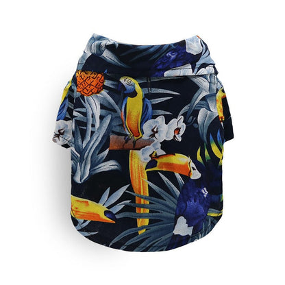 Katzenhemd HONOLULU Hawaiian Style Sommerliches Tierhemd Jungle / XS