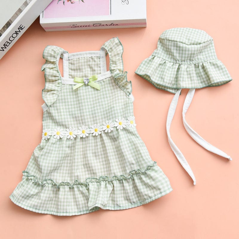 Katzenkleid MRS. SUN Katzen-Sommermode Mint Green / XS