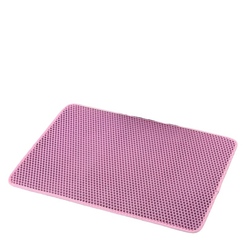 Katzenmatte LUCY Doppellagige Katzenmatte – Effizienter Schutz vor Streuverlust Pink / 30x30 cm