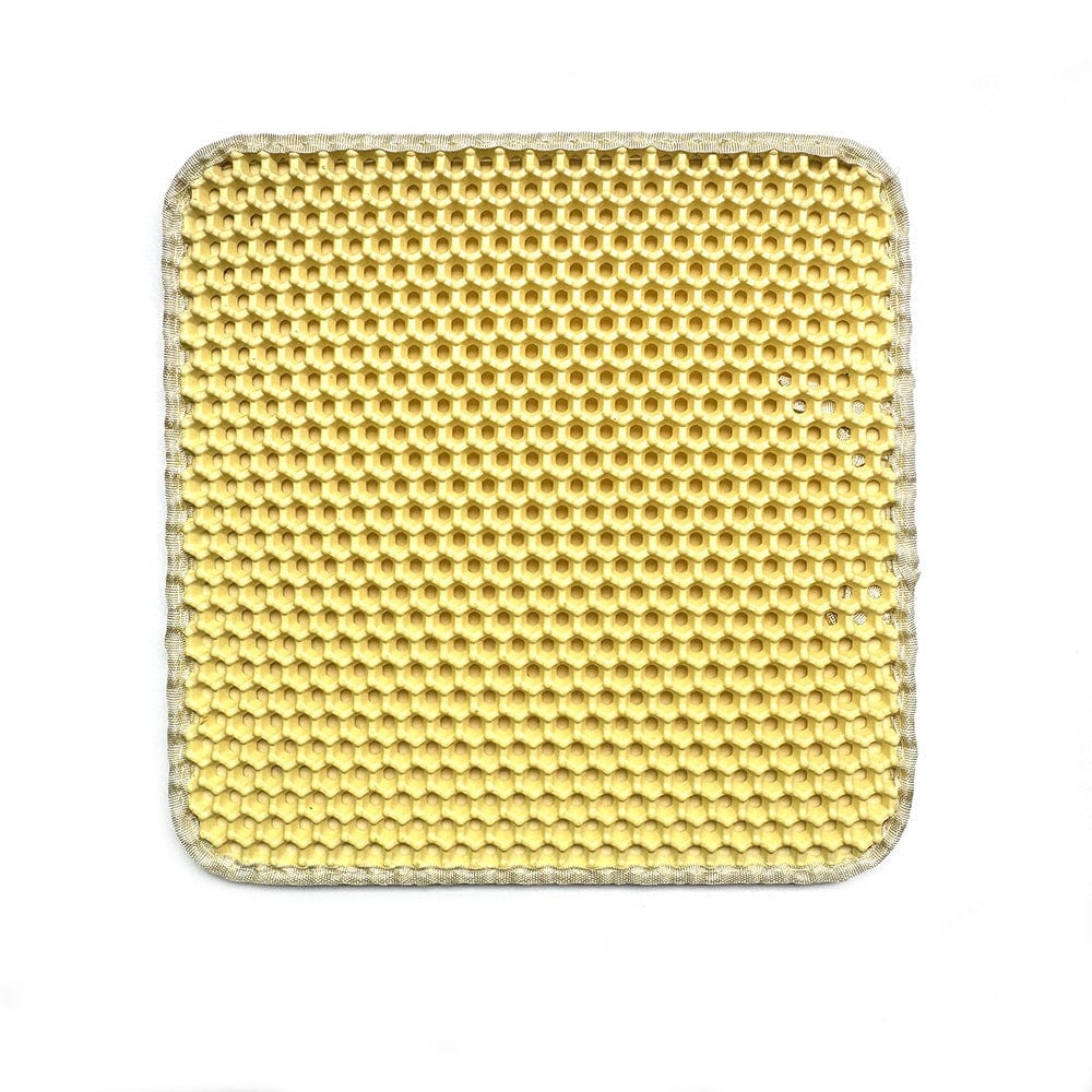 Katzenmatte LUCY Doppellagige Katzenmatte – Effizienter Schutz vor Streuverlust Yellow / 30x30 cm