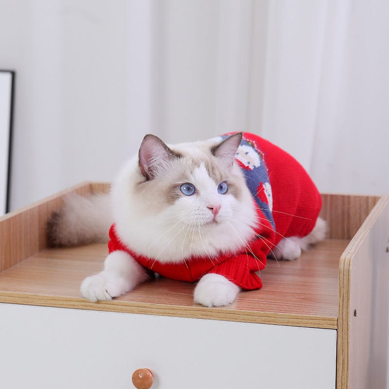 Katzenpullover CAROL Kuscheliger Weihnachts-Pullover für kleine Haustiere