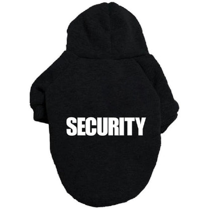 Katzenpullover FREEZE! SECURITY Kuscheliger Tier-Hoodie Black / XS
