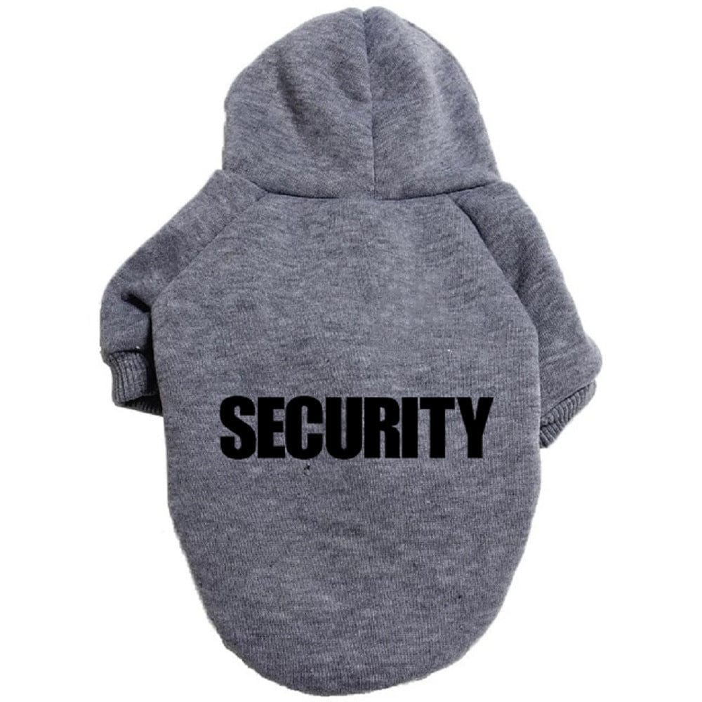 Katzenpullover FREEZE! SECURITY Kuscheliger Tier-Hoodie Grey / XS