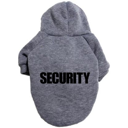 Katzenpullover FREEZE! SECURITY Kuscheliger Tier-Hoodie Grey / XS