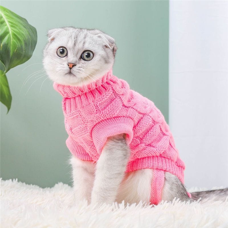 Katzenpullover TURTLE Katzenpullover für Herbst &amp; Winter – Weich, warm &amp; stilvoll