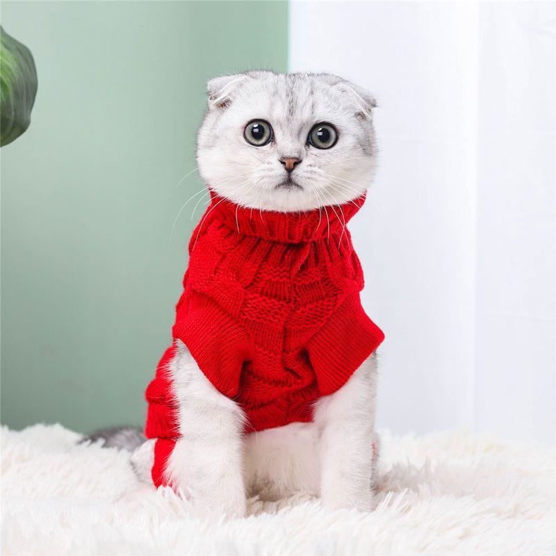 Katzenpullover TURTLE Katzenpullover für Herbst &amp; Winter – Weich, warm &amp; stilvoll
