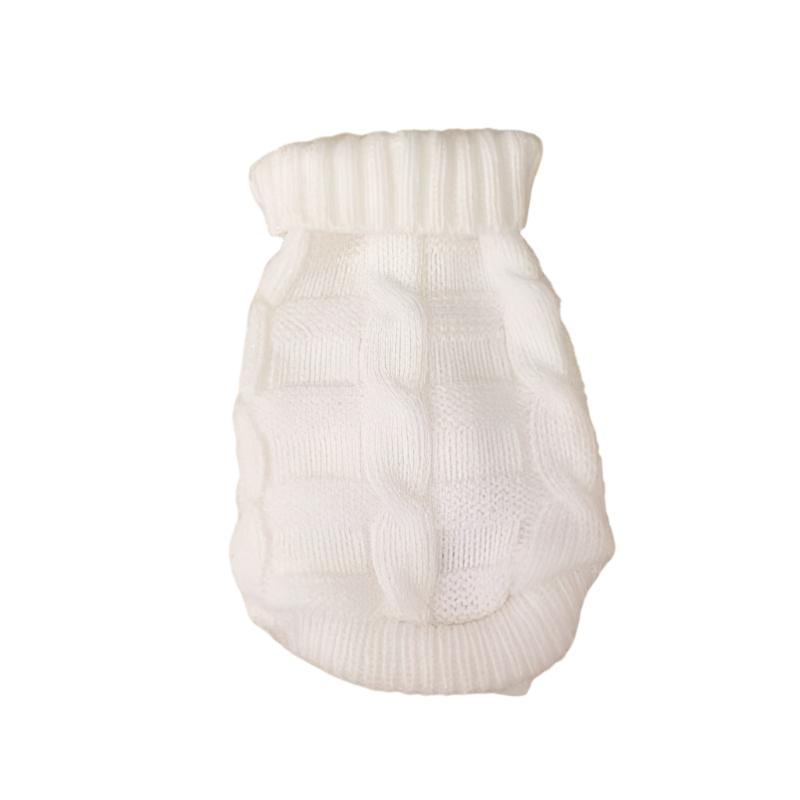 Katzenpullover TURTLE Katzenpullover für Herbst &amp; Winter – Weich, warm &amp; stilvoll White / XXXS
