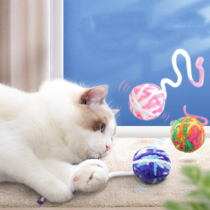 Katzenspielzeug BENI Katzen Spielzeug Wollball mit Glöckchen ⌀ 6 cm