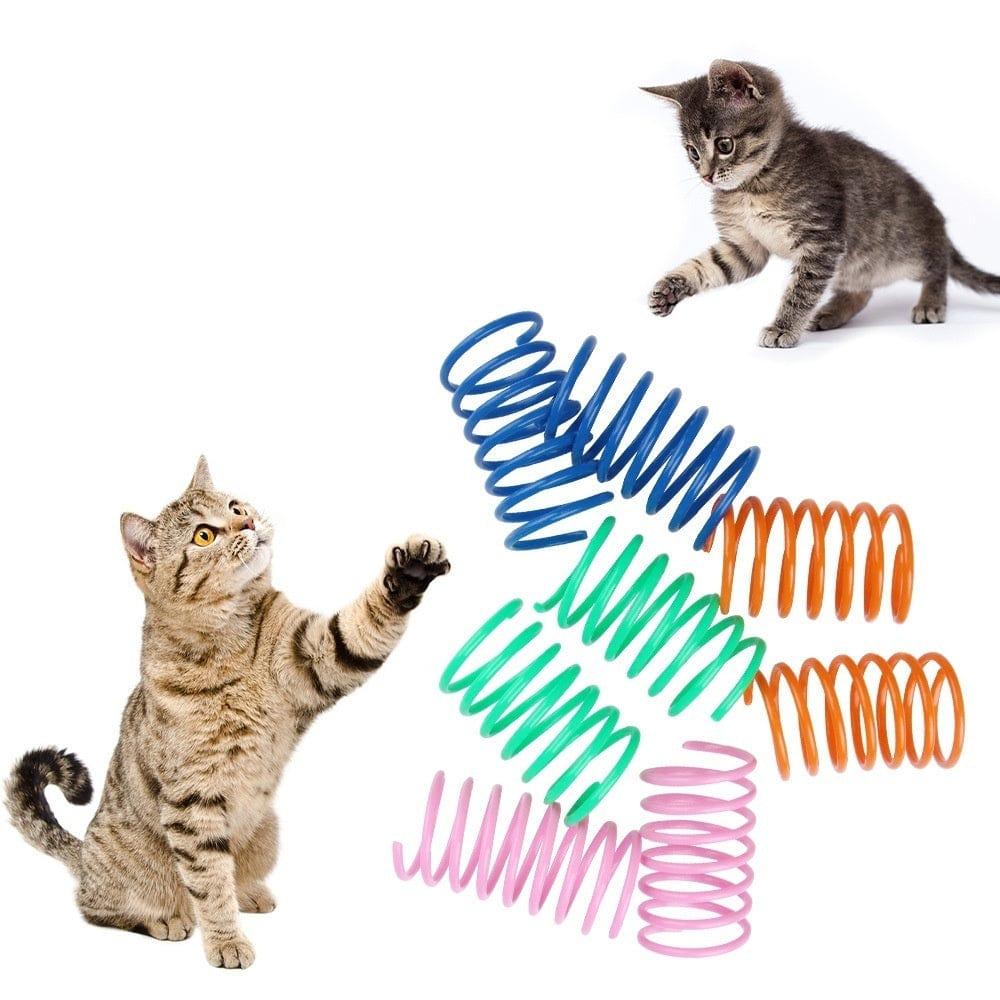 Katzenspielzeug BOUNCY Springendes Katzen-Spielzeug - Federn für Jagdspaß 30-er SET