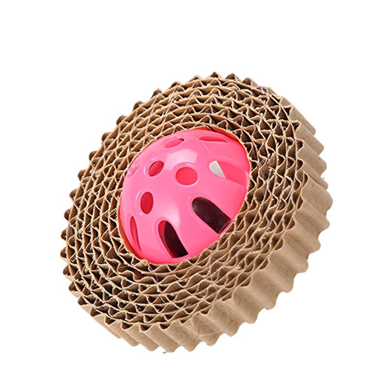 Katzenspielzeug ROLL Katzenspielzeug aus Karton – Ball mit Kunststoffkern ⌀ 7 cm Red / Diameter 7cm