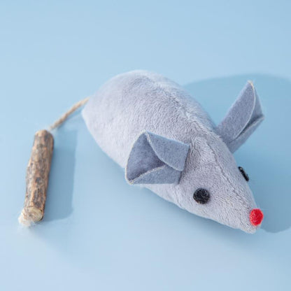 Katzenspielzeug WOODY Katzenspielzeug Mäuse mit Katzenminze &amp; Silvervine Kaustab Gray