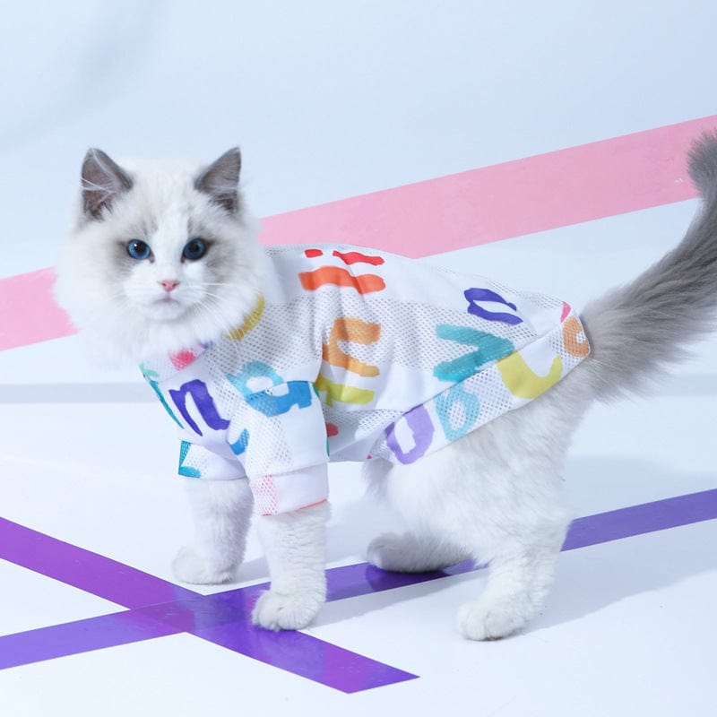 Katzenweste PIXEL Süße Weste für Katze aus atmungsaktivem Stoff