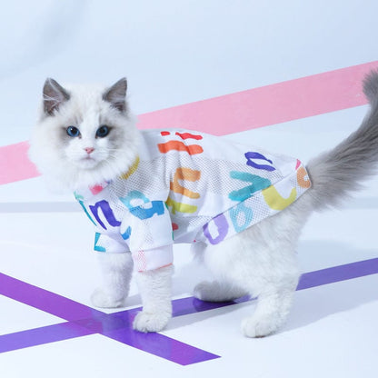 Katzenweste PIXEL Süße Weste für Katze aus atmungsaktivem Stoff