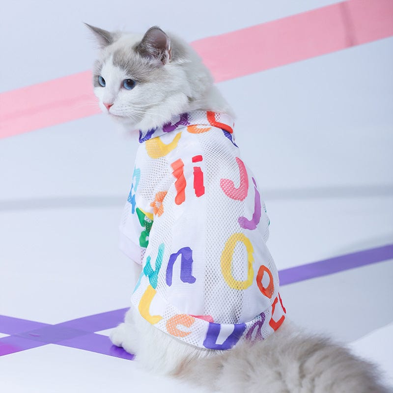 Katzenweste PIXEL Süße Weste für Katze aus atmungsaktivem Stoff