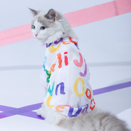 Katzenweste PIXEL Süße Weste für Katze aus atmungsaktivem Stoff