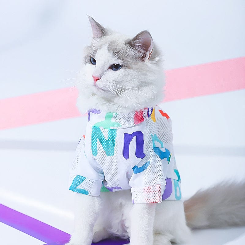 Katzenweste PIXEL Süße Weste für Katze aus atmungsaktivem Stoff XS