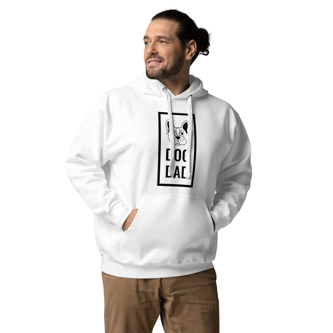 Kleidung DOG DAD Hoodie – Bequem &amp; Stylisch für Hundefans White / S