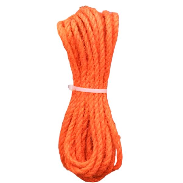 Kratzbaum DIY Robustes Hanfseil in vielen Farben – für Möbelgestaltung, 5 Meter Orange