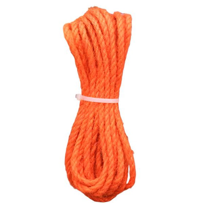 Kratzbaum DIY Robustes Hanfseil in vielen Farben – für Möbelgestaltung, 5 Meter Orange