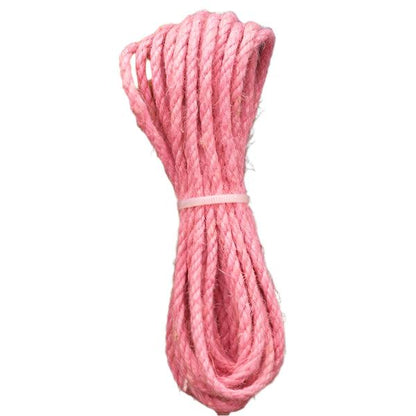 Kratzbaum DIY Robustes Hanfseil in vielen Farben – für Möbelgestaltung, 5 Meter Pink