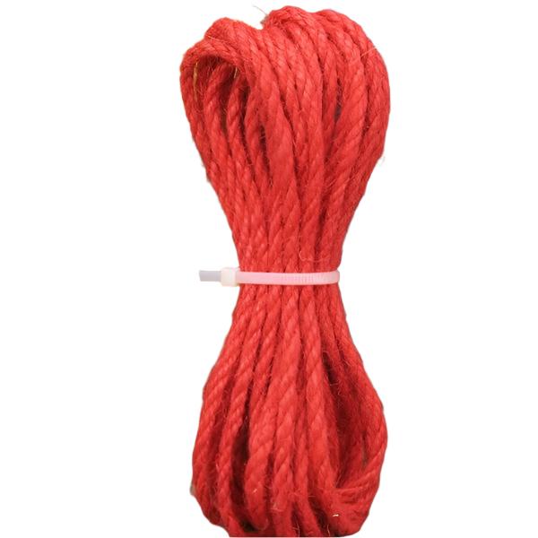 Kratzbaum DIY Robustes Hanfseil in vielen Farben – für Möbelgestaltung, 5 Meter Red