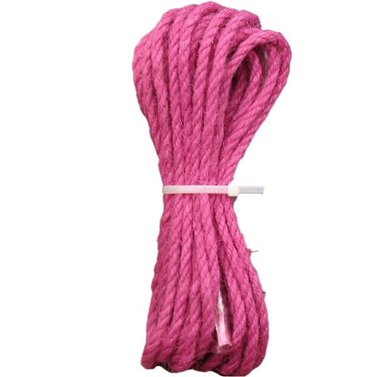 Kratzbaum DIY Robustes Hanfseil in vielen Farben – für Möbelgestaltung, 5 Meter Rose red