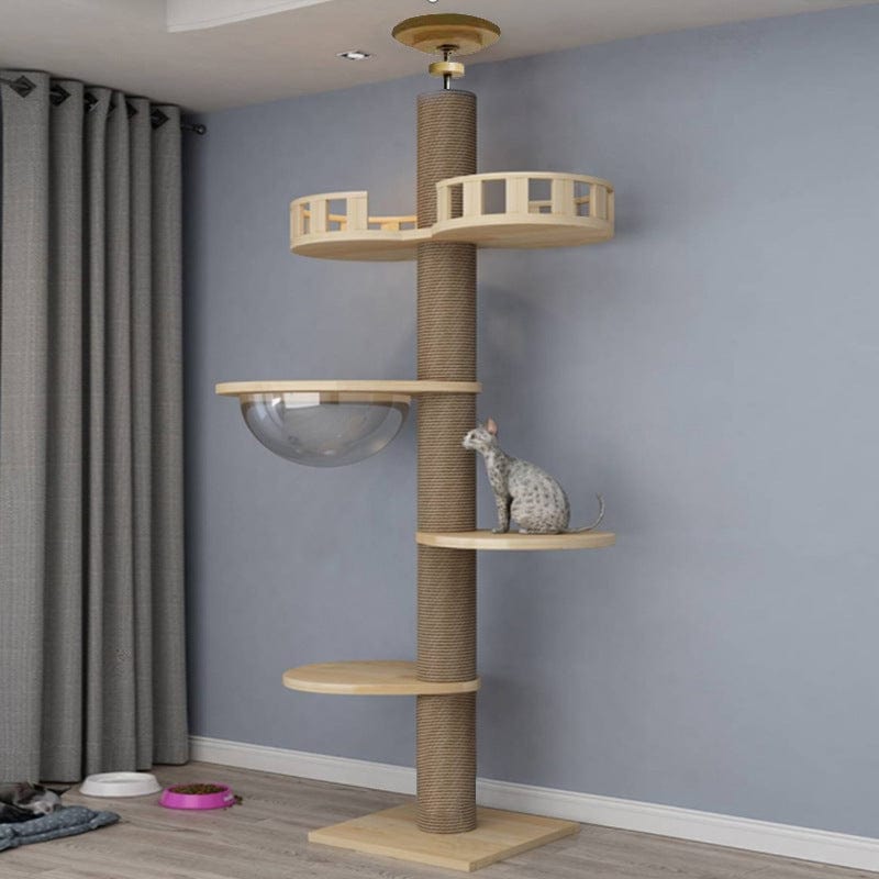 Kratzbaum TIGER Massivholz-Katzenmöbel - Individuell Kombinierbar Hi 5