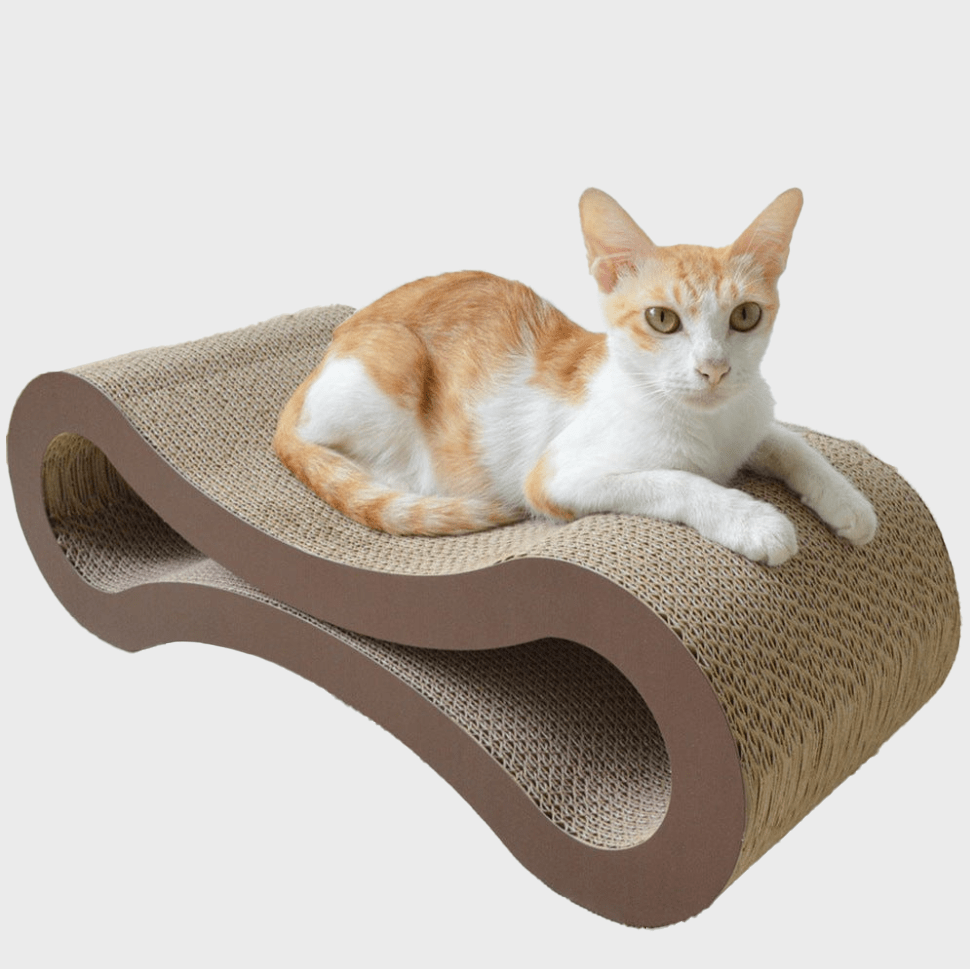 Kratzbrett LEOPARD Kompaktes Kratzbrett für Katzen Brown