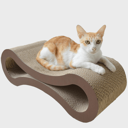 Kratzbrett LEOPARD Kompaktes Kratzbrett für Katzen Brown