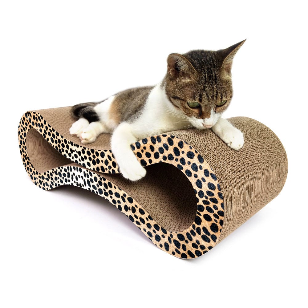 Kratzbrett LEOPARD Kompaktes Kratzbrett für Katzen Leopard
