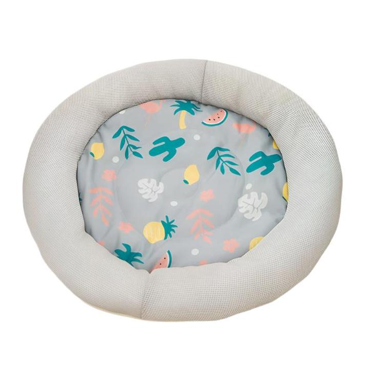 Kuschelbett SUMMER Kühlendes Sommer-Tierbett – Atmungsaktiv und Weich Grey / S