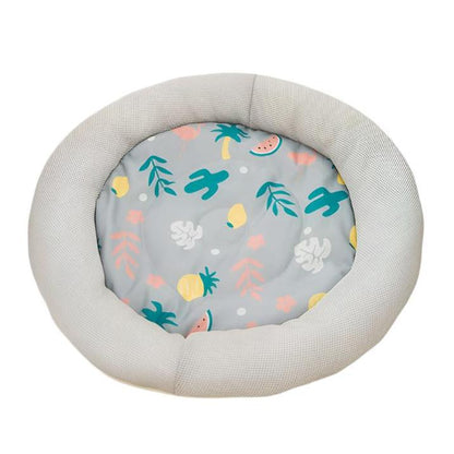 Kuschelbett SUMMER Kühlendes Sommer-Tierbett – Atmungsaktiv und Weich Grey / S