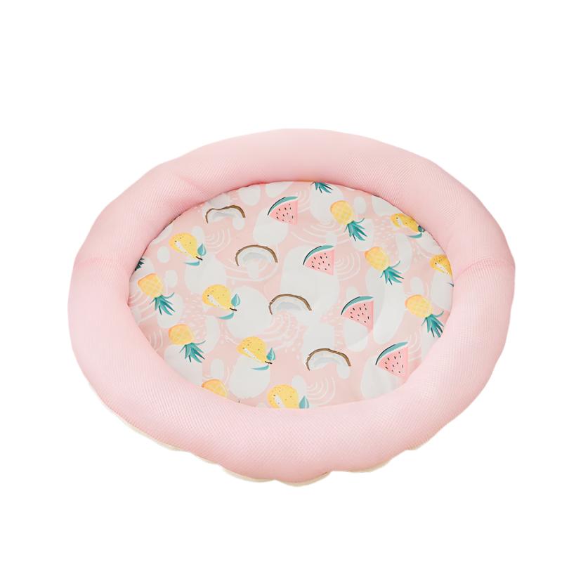 Kuschelbett SUMMER Kühlendes Sommer-Tierbett – Atmungsaktiv und Weich Pink / S