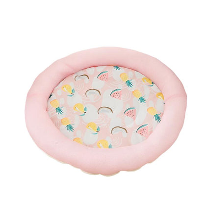 Kuschelbett SUMMER Kühlendes Sommer-Tierbett – Atmungsaktiv und Weich Pink / S
