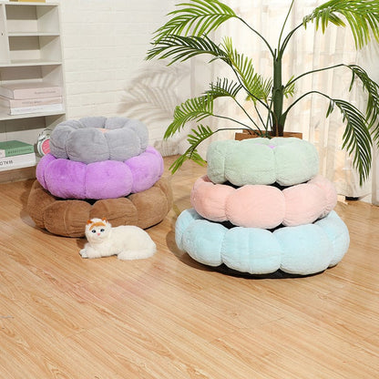 Kuschelbett SUNFLOWER Gemütliches Plüsch-Kuschelbett