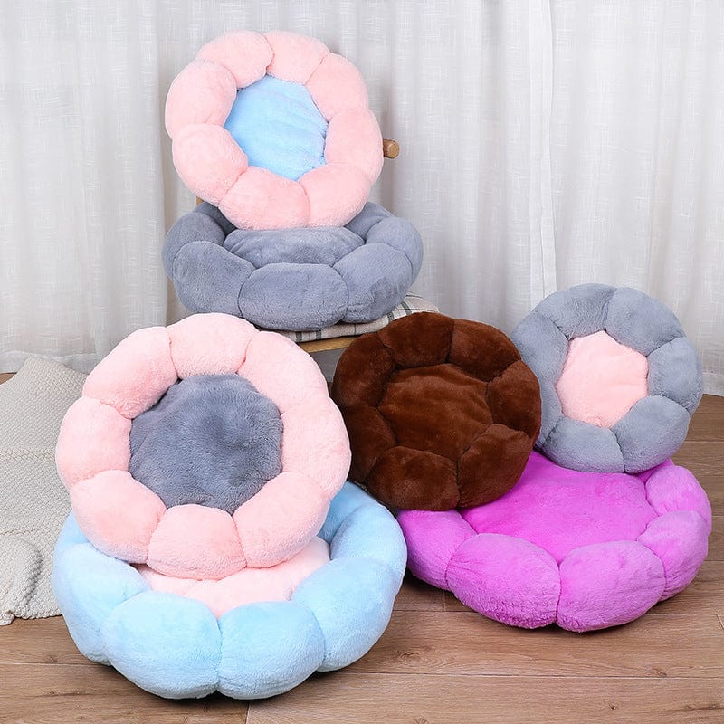 Kuschelbett SUNFLOWER Gemütliches Plüsch-Kuschelbett