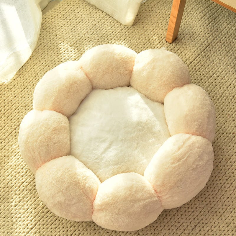 Kuschelbett SUNFLOWER Gemütliches Plüsch-Kuschelbett Beige / XS 40cm