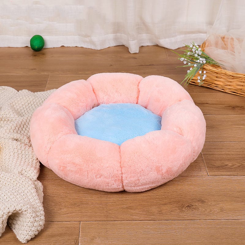 Kuschelbett SUNFLOWER Gemütliches Plüsch-Kuschelbett Pink / XS 40cm