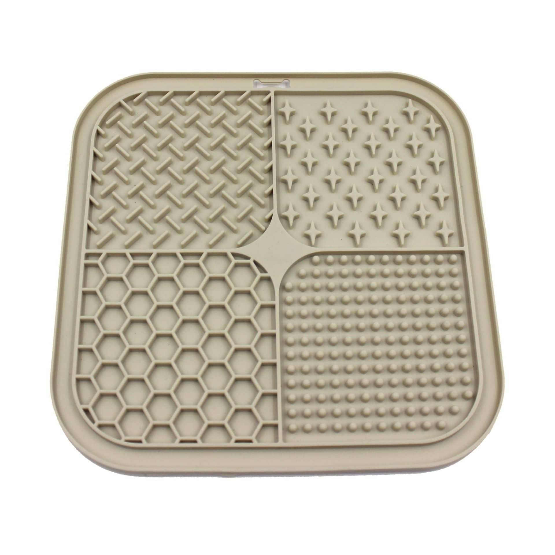 Leckmatte LICKME Silikon-Futtermatte für Haustiere – Langsames Fressen Beige