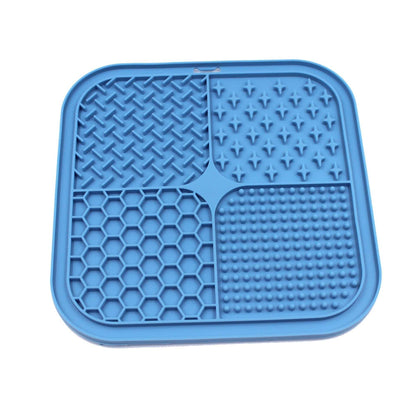 Leckmatte LICKME Silikon-Futtermatte für Haustiere – Langsames Fressen Blue
