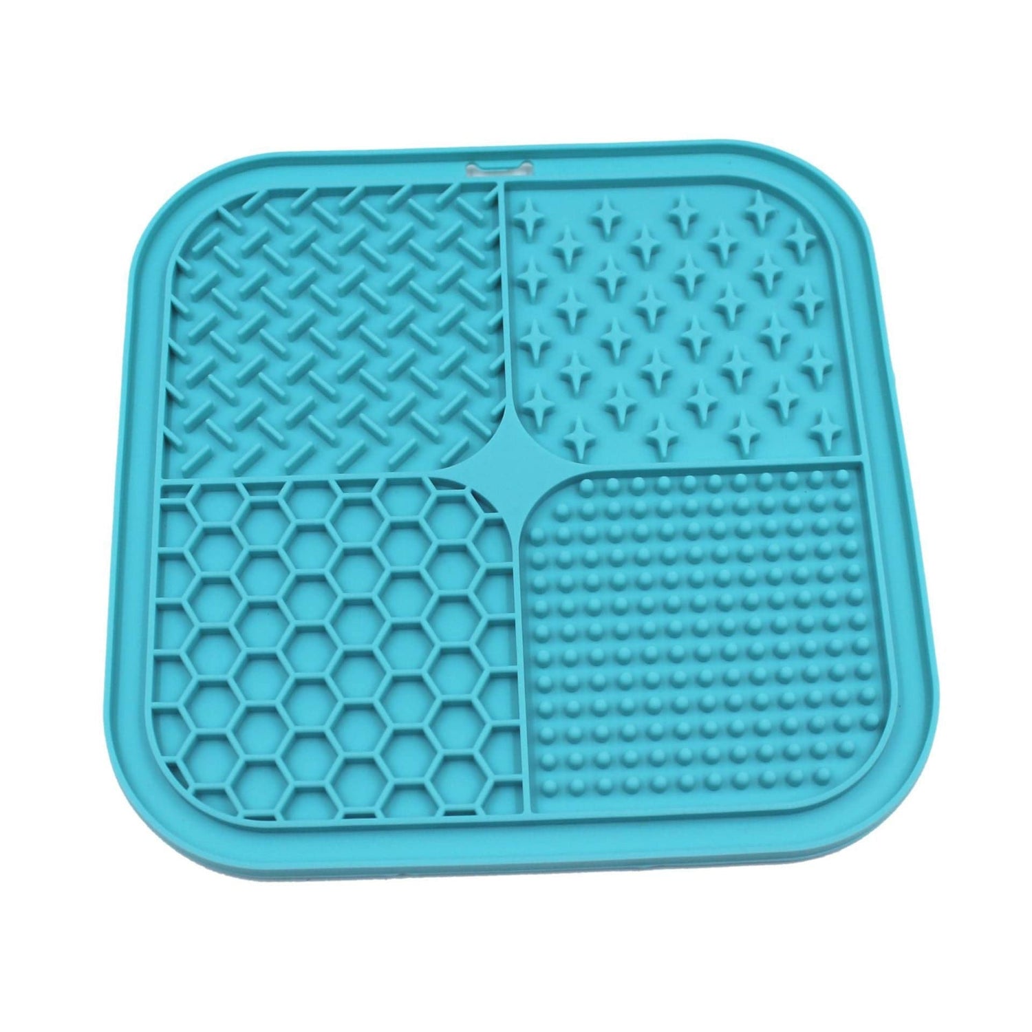 Leckmatte LICKME Silikon-Futtermatte für Haustiere – Langsames Fressen Cyan