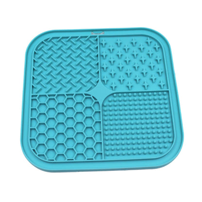 Leckmatte LICKME Silikon-Futtermatte für Haustiere – Langsames Fressen Cyan