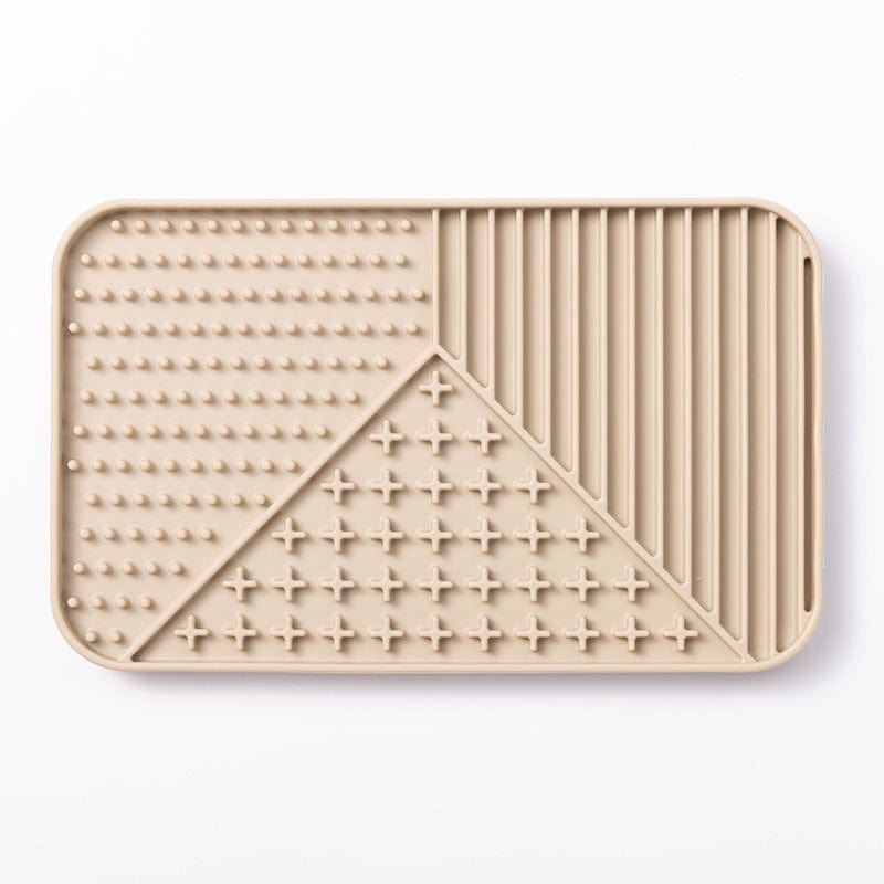 Leckmatte TODDY Rutschfeste Pet Licking Mat mit Saugfuß Coffee