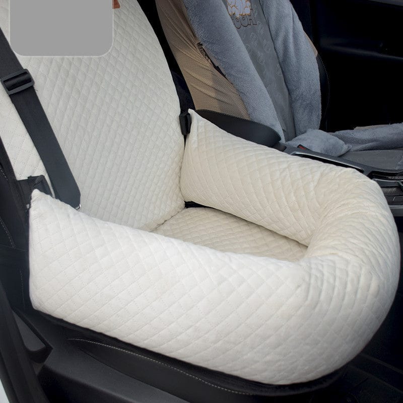 Reise Haustierbett BITSY Gemütlicher &amp; Sicherer Hunde-Autositz für Reisen Beige