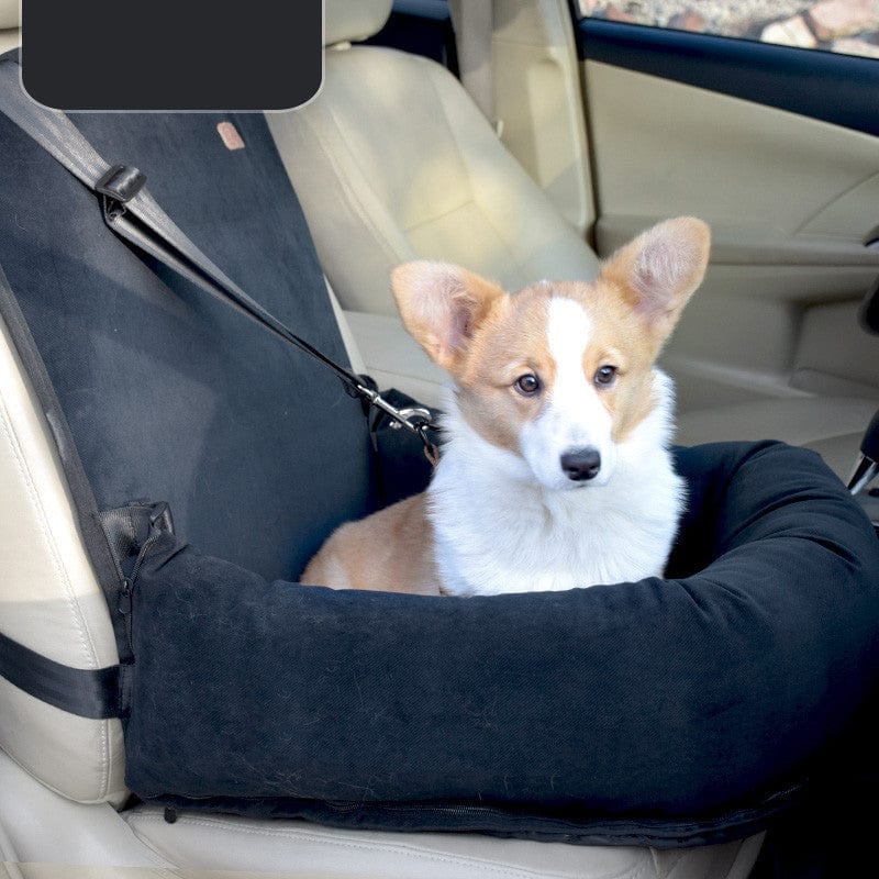 Reise Haustierbett BITSY Gemütlicher &amp; Sicherer Hunde-Autositz für Reisen Black I