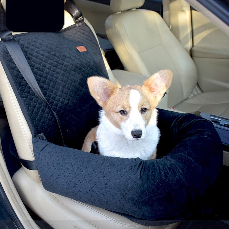 Reise Haustierbett BITSY Gemütlicher &amp; Sicherer Hunde-Autositz für Reisen Black II