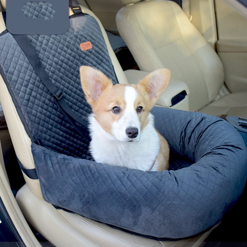 Reise Haustierbett BITSY Gemütlicher &amp; Sicherer Hunde-Autositz für Reisen Grey