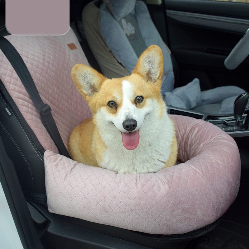 Reise Haustierbett BITSY Gemütlicher &amp; Sicherer Hunde-Autositz für Reisen Pink